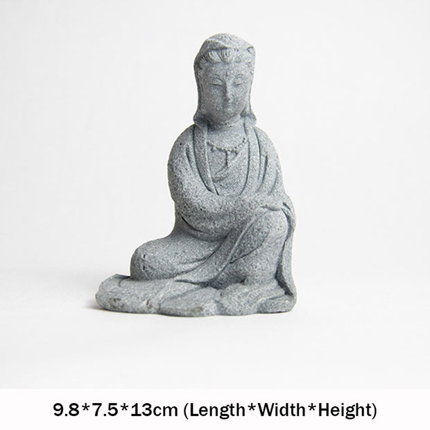 Buddha Stones Avalokitesvara Statue Blessing Home Decoration Decorations BS 9.8*7.5*13cm