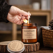 Buddha Stones Amber Moss Teak Cedar Fragrance Meditation Prayer Scented Aromatherapy Soy Wax Candle