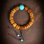 Buddha Stones Tibetan Natural Camel Bone Amber Red Agate Turquoise Protection Luck Bracelet Bracelet BS 29