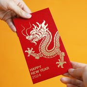 Buddha Stones 6Pcs Chinese Red Envelope Year of the Dragon Lucky Money Envelopes 2024 Chinese New Year Dragon Year Envelope Red Envelope BS 4