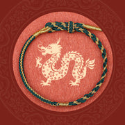 Buddha Stones Handmade Chinese Zodiac Rabbit Rooster Rat Horse Dragon Protection Braid String Bracelet Bracelet BS Dark Green(Wrist Circumference 14-19cm)