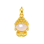 Buddha Stones White Jade Buddha Success Pendant Necklace Necklaces & Pendants BS 2