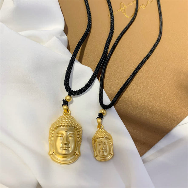 Buddha Stones Gold Buddha Copper Wealth Necklace Pendant Necklaces & Pendants BS 3