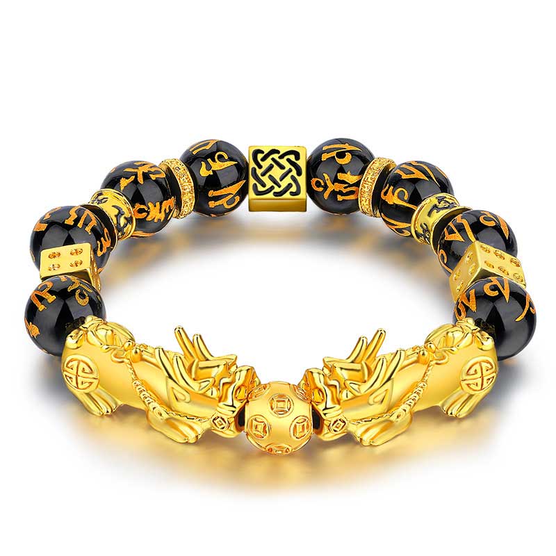 Bracelet Perles Om Mani Padme Hum Pixiu (change De Couleur Selon Le Temps), Fait Main Sur Mesure - Neuf