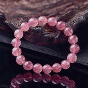Buddha Stones Natural Rose Quartz Love Caring Bracelet Bracelet BS 1
