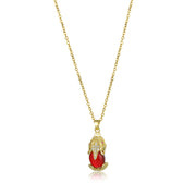 Buddha Stones Natural Garnet Pixiu Fortune Necklace Necklaces & Pendants BS Red Garnet