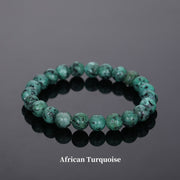 Buddha Stones Natural Stone Quartz Healing Beads Bracelet Bracelet BS 8mm African Turquoise