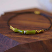 Buddha Stones Bamboo Pattern Wealth String Bracelet