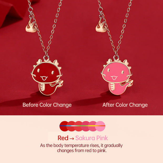 ❗❗❗A Flash Sale- Buddha Stones 925 Sterling Silver Year of the Dragon Color-Changing Dragon Fu Character Success Necklace Pendant Earrings