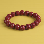 Buddha Stones Natural Double PiXiu Cinnabar Om Mani Padme Hum Wealth Luck Bead Bracelet Bracelet BS Om Mani Padme Hum 12mm