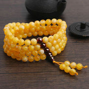 108 Beads Natural Amber Red Agate Balance Bracelet Mala Mala Bracelet BS 2