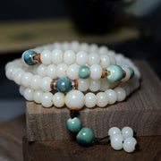Buddha Stones 108 Mala Beads Bodhi Seed Keep Away Evil Spirits Calm Bracelet Mala Bracelet BS 8*10mm
