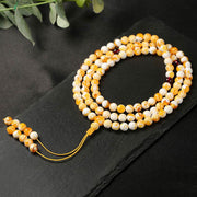 Buddha Stones 108 Beads Amber Mala Blessing Bracelet Mala Bracelet BS 4