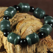 Buddha Stones Natural Cyan Jade Cure Bracelet Bracelet BS 1