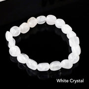 Natural Irregular Shape Crystal Stone Spiritual Awareness Bracelet Bracelet BS White Crystal