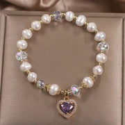 FREE Today: Embrace Healing Energy Love Heart Pearl Bracelet