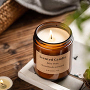 Buddha Stones Amber Moss Teak Cedar Fragrance Meditation Prayer Scented Aromatherapy Soy Wax Candle