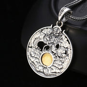 Buddha Stones Dragon Waves Yin Yang Bagua Luck Strength Necklace Pendant Necklaces & Pendants BS 3