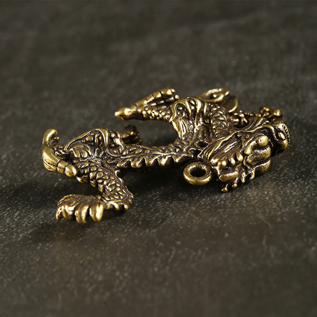 Buddha Stones Year Of The Dragon Mini Brass Dragon Luck Protection Home Decoration Decorations BS 7