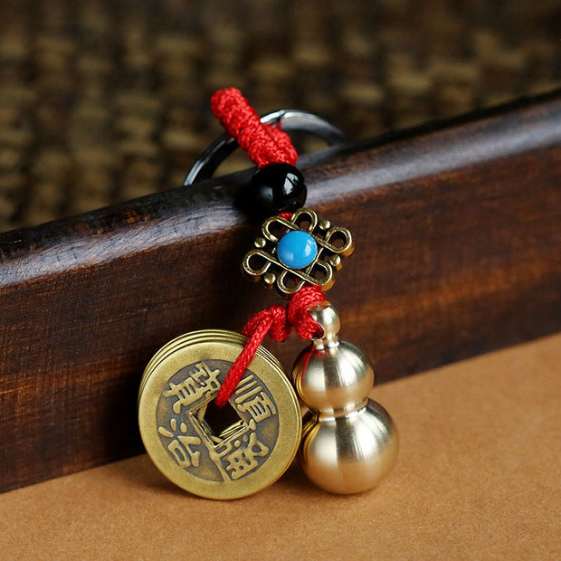 Feng Shui Copper Healing Luck Keychain Decoration