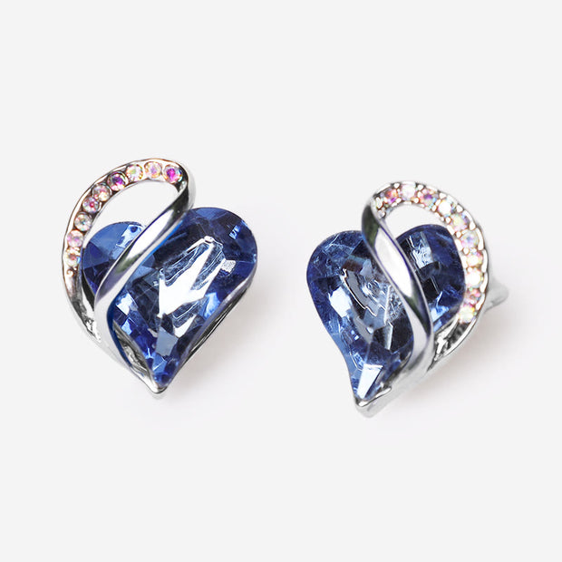 Natural Various Gemstone Birthstone Crystal Love Stud Earrings Earrings BS 9
