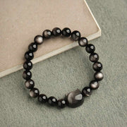 FREE Today: Absorbing Negative Energy Obsidian Cute Cat  Protection Bracelet FREE FREE 12