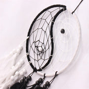 Buddha Stones Yin Yang  Dream Catcher Circular Net with Feathers Balance Decoration Decorations BS 7
