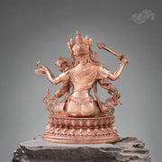 Buddha Stones Four-armed Manjusri Bodhisattva Figurine Serenity Copper Statue Decoration Decorations BS 4