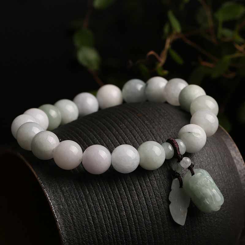 Buddha Stones Natural Jade Pi Xiu Buddha Gourd Apple Success