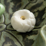 Buddha Stones Leaf Meditation Frog Pattern Healing Ceramic Incense Burner Decoration Incense Burner BS 7
