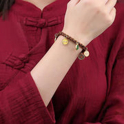 Buddha Stones Tibetan Five God Of Wealth Thangka Luck Braid String Bracelet Bracelet BS 1