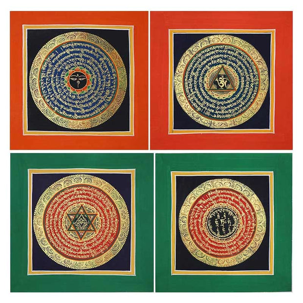 Buddha Stones Tibetan Handmade Thangka Painting Spiritual Blessing Blind Box Random Color Pattern