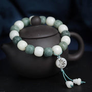 Buddha Stones White Bodhi Six True Words Protection Bracelet Bracelet BS 2