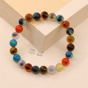 Buddha Stones Colorful Candy Agate Healing Strength Bead Bracelet