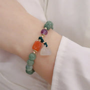 Buddha Stones Cyan Jade Lotus Pumpkin Wish Peace Buckle Amethyst Crystal Healing Bracelet Bracelet BS 2