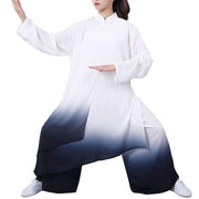 Buddha Stones Gradient Painting Meditation Prayer Spiritual Zen Tai Chi Qigong Practice Unisex Clothing Set Clothes BS 8