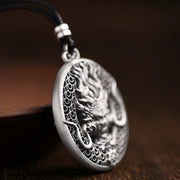 Buddha Stones 999 Sterling Silver Year Of The Dragon Handcrafted Dragon Head Relief Carved Protection Necklace Pendant Necklaces & Pendants BS 4