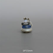 Buddha Stones Zen Cairn Labradorite Various Crystals Calm Pendant Necklace Necklaces & Pendants BS Moonstone&Glass Bead&Pearl Pendant 14*15mm