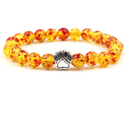 Buddha Stones “Save A Dog” Bracelet Bracelet Bracelet Amber (Relieve Pain ♥ Balance Emotions)