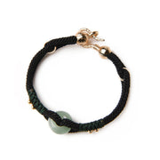Buddha Stones Tibetan Jade Lucky Black Rope Couple Bracelet Bracelet BS 3