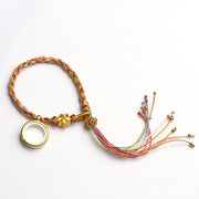 Buddha Stones Tibetan Handmade Luck Colorful String Single Double Wrap Braided Bracelet Bracelet BS 9