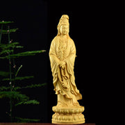 Buddha Stones Avalokitesvara Boxwood Blessing Home Decoration Decorations BS 4