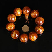 Buddha Stones Golden Sea Willow Success Positive Bracelet Mala Bracelet BS 25mm