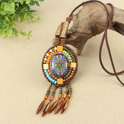 Buddha Stones Mandala Pattern Beads Creativity Necklace Pendant Necklaces & Pendants BS 5