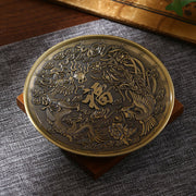 Buddha Stones Lotus Dragon Phoenix Eight Auspicious Symbols Zinc Alloy Incense Stick Holder Healing Incense Burner Decoration