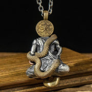 Buddha Stones Buddha Snake Skull Head Serenity Necklace Pendant Necklaces & Pendants BS 4