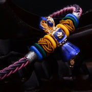 Buddha Stones Tibetan Handmade Dorje Vajra Strength Eight Threads String Bracelet Bracelet BS 8