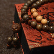 Buddha Stones Tibetan Sandalwood Protection Charm Mala Bracelet Mala Bracelet BS 11