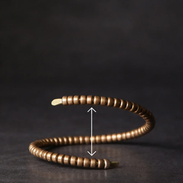 Buddha Stones Vintage Design Copper Balance Adjustable Cuff Bracelet Bracelet Bangle BS 8
