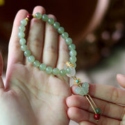 925 Sterling Silver Natural Jade Butterfly Abundance Bracelet (Extra 30% Off | USE CODE: FS30) Bracelet BS 4